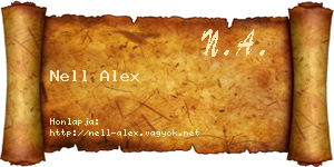 Nell Alex névjegykártya