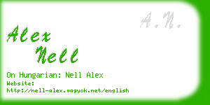 alex nell business card